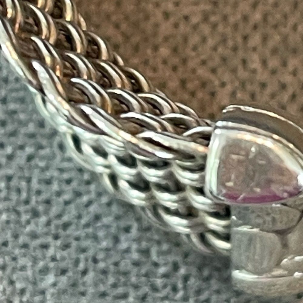 John Hardy Kali wide woven mesh bracelet SS - Picture 5 of 8